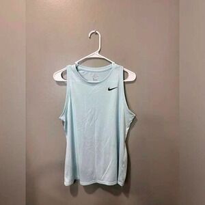 Nike Baby Blue Athletic Running Workout Sports Tank Top Size Large